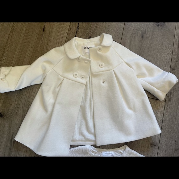 Mayoral coat and knit jacket SIZE 4-6m